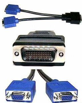 G9438 | Dell 9-inch DMS-59 to Dual VGA Splitter Cable