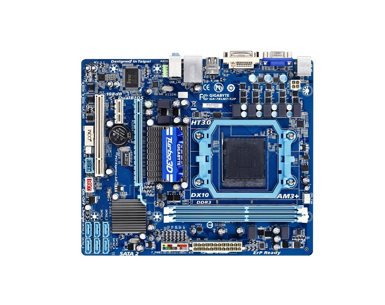 GA-78LMT-S2P | Gigabyte Motherboard Rev.5.1 AMD 760G AM3+ AM3 DDR3 Micro ATX