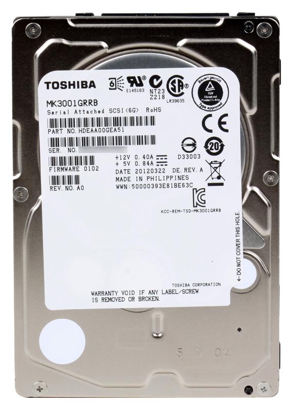 HDEAA00DAA51 | Toshiba 300GB 15000RPM SAS Gbps 2.5 32MB Cache Enterprise Hard Drive