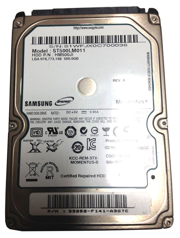 HM500JI | Samsung 500GB 5400RPM SATA Gbps 2.5 8MB Cache SpinPoint Hard Drive