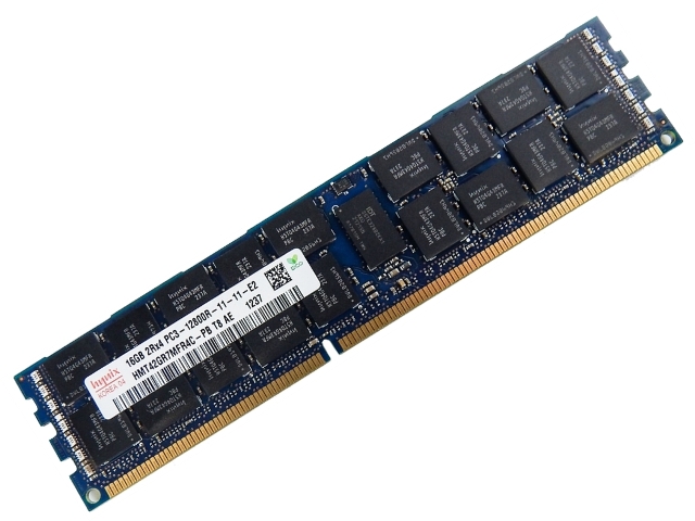 HMT42GR7AFR4A-PB | Hynix 16GB (1X16GB) PC3-12800R 1600MHz Dual Rank X4 ECC Registered 1.35V DDR3 SDRAM 240-Pin RDIMM Memory Module for Server