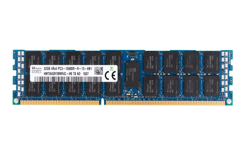 HMT84GR7BMR4C-H9 | Hynix 32GB (1X32GB) 1333MHz PC3-10600R CL9 240-Pin ECC Registered Quad Rank DDR3 SDRAM RDIMM Memory for Server HMT84GR7BMR4C-H9 | Hynix 32GB (1X32GB) 1333MHz PC3-10600R CL9 240-Pin ECC Registered Quad Rank DDR3 SDRAM RDIMM Memory for Server