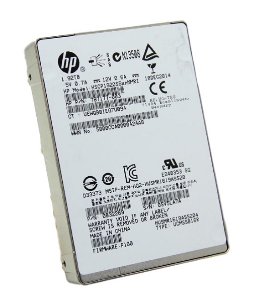 HSCP1920S5XNFMRI | HP HSCP1920S5xnFMRI 1.92TB SAS 12Gb/s Read Intensive 2.5-inch Solid State Drive