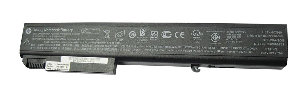 HSTNN-OB60 | HP Notebook Battery Li-ion 8-cell Battery for 8530p/8530w/8730w Series Ku533aa