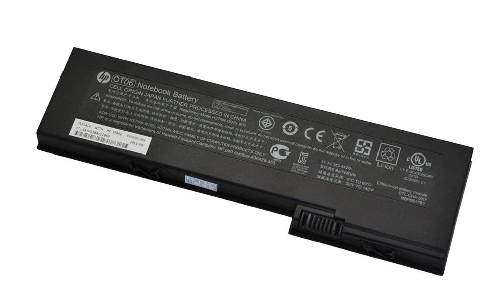 HSTNN-W26C | HP 6-Cell 11.1v 44wh Li-ion Battery