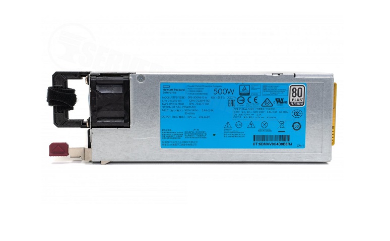 HSTNS-PD40 | HP 500-Watt Hot-pluggable Redundant Power Supply for DL380 Gen. 10
