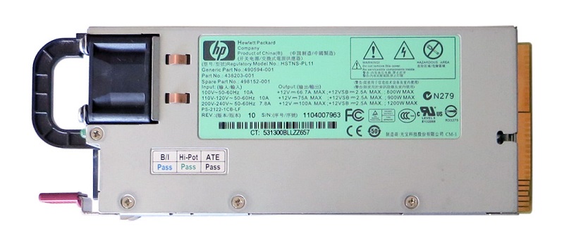 HSTNSPL11 | HP 1200-Watts CS Power Supply for DL380 DL360 DL180 ML350 G6 G7 HSTNSPL11 | HP 1200-Watts CS Power Supply for DL380 DL360 DL180 ML350 G6 G7
