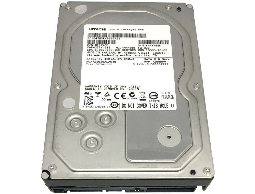 HUA723030ALA640 | Hitachi UltraStar 7K3000 3TB 7200RPM SATA 6Gb/s 64MB Cache 3.5-inch Internal Hard Drive HUA723030ALA640 | Hitachi UltraStar 7K3000 3TB 7200RPM SATA 6Gb/s 64MB Cache 3.5-inch Internal Hard Drive