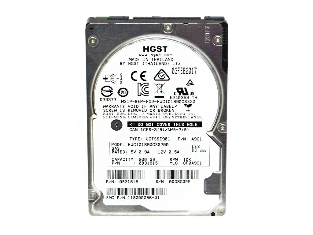 HUC101890CSS200 | HGST UltraStar C10K1800 900GB 10520RPM SAS 12Gb/s 128MB Cache 512N ISE 2.5-inch Enterprise Hard Drive