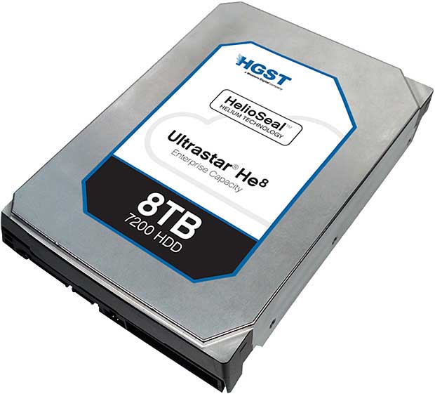 HUH728080ALE604 | HGST UltraStar HE8 8TB 7200RPM SATA 6Gb/s 128MB Cache 512E SE 3.5-inch Helium Platform Enterprise Hard Drive