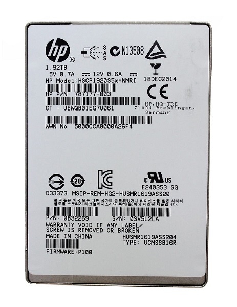 HUSMR1619ASS20 | Hitachi 1.92TB SAS 12Gb/s Read Intensive 2.5-inch Solid State Drive