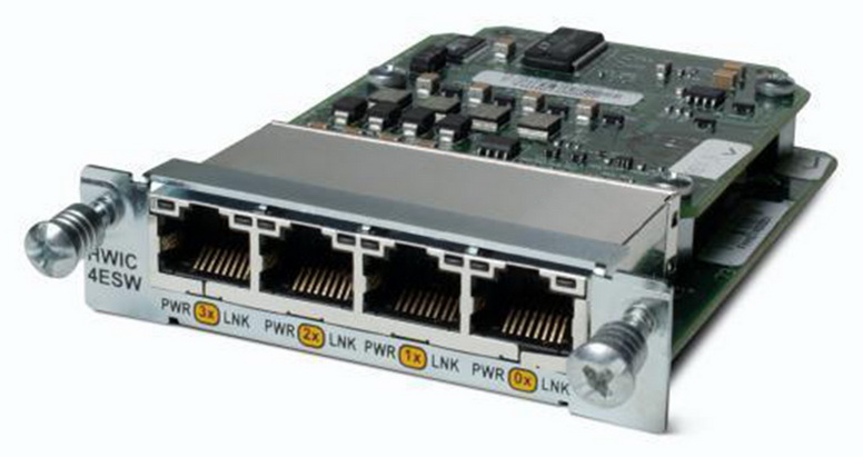 HWIC-4ESW | Cisco 2800 Series 4Ports 10/100 Ethernet Switch Wan Interface Card