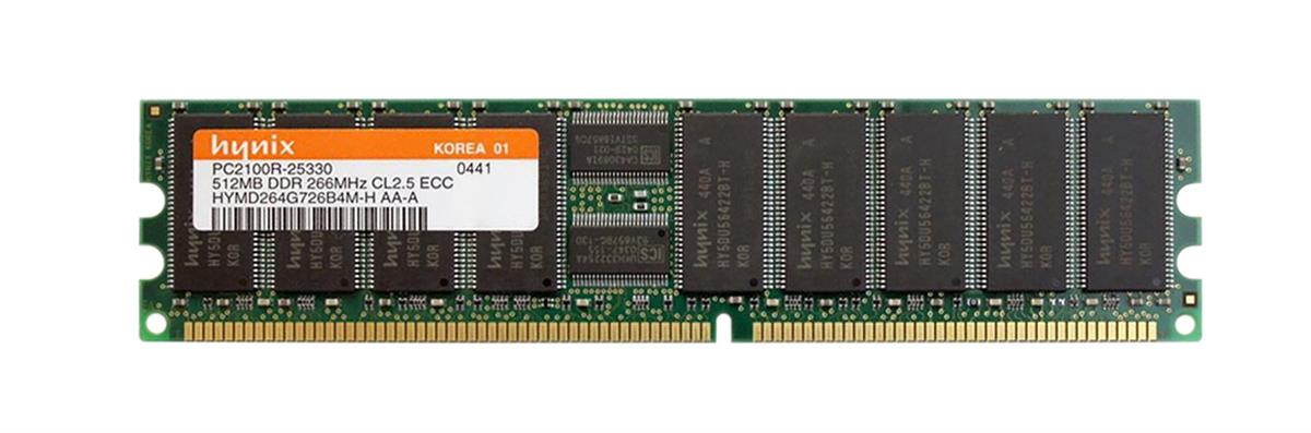 HYMD264G726B4M-H-AA-A | IBM 512MB DDR-266MHz PC2100 ECC Registered CL2.5 184-Pin DIMM 2.5V Memory Module HYMD264G726B4M-H-AA-A | IBM 512MB DDR-266MHz PC2100 ECC Registered CL2.5 184-Pin DIMM 2.5V Memory Module