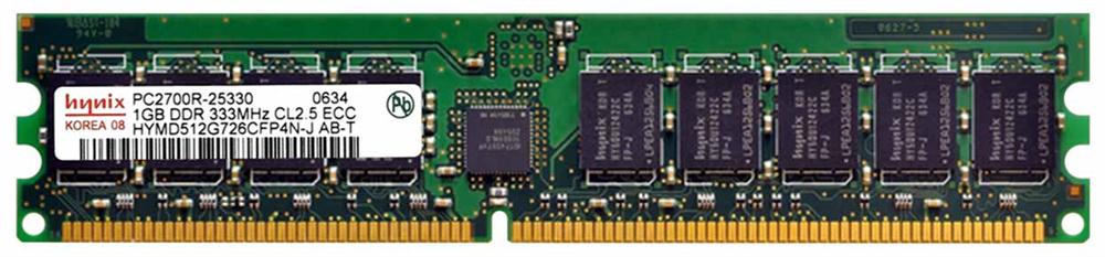 HYMD512G726CFP4N-J | Hynix 1GB DDR-333MHz PC2700 ECC Registered CL2 184-Pin DIMM 2.5V Memory Module