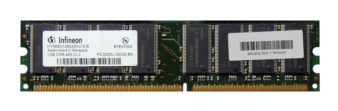 HYS64D128320HU-5-B | Infineon - 1GB DDR Non ECC PC-3200 400Mhz Memory