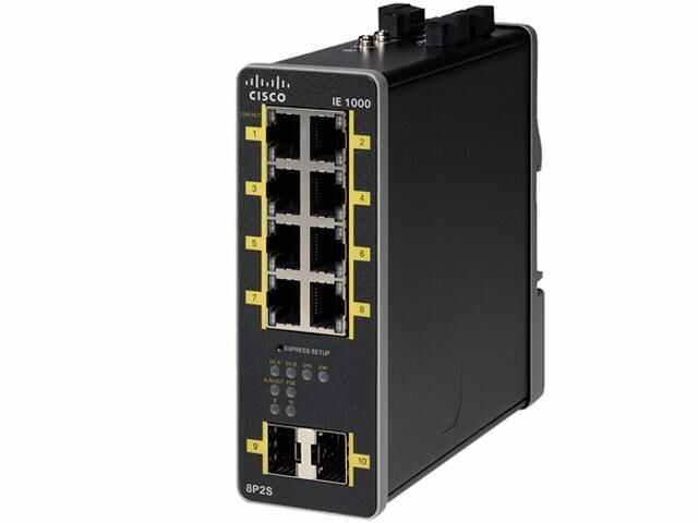 IE-1000-8P2S-LM | Cisco Industrial Ethernet 1000 Series Managed Switch - 8 PoE+ Ethernet Ports and 2 1000Base-X SFP Uplink Ports