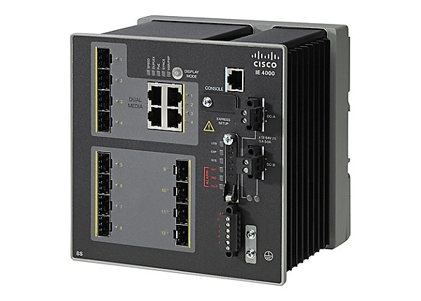 IE-4000-8S4G-E | Cisco Industrial Ethernet 4000 Series Managed Switch - 8 SFP Ports and 4 Combo Gigabit SFP Ports