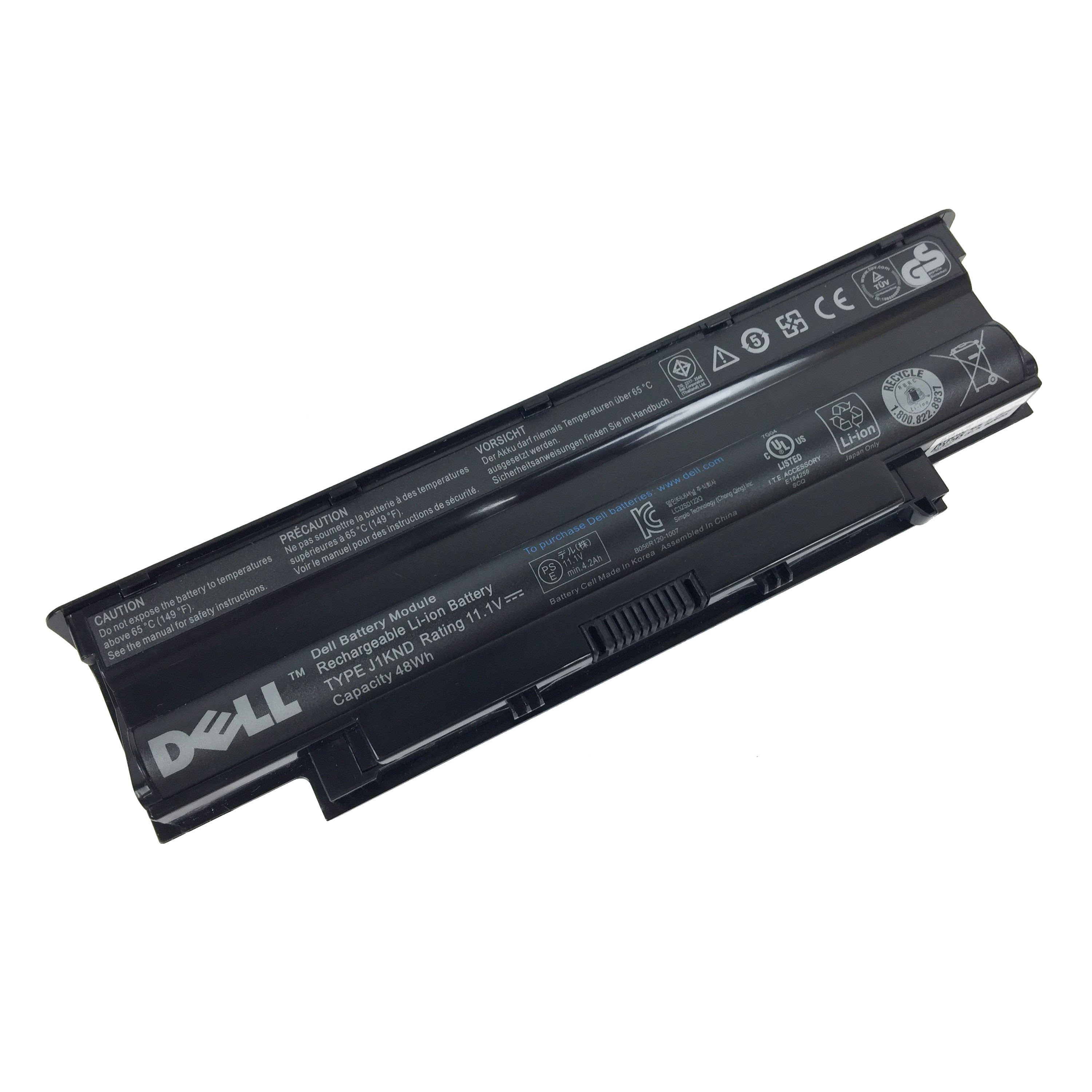 J1KND | Dell 6-Cell 11.1V 48WHr Lithium-Ion Battery for Inspiron 13R 14R 15R 17R Laptops