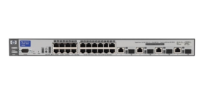 J4903-80099 | HP ProCurve 2824 24-Ports 24 x 10/100/1000 + 4 x SFP 120-230V AC Managed Gigabit Ethernet Switch