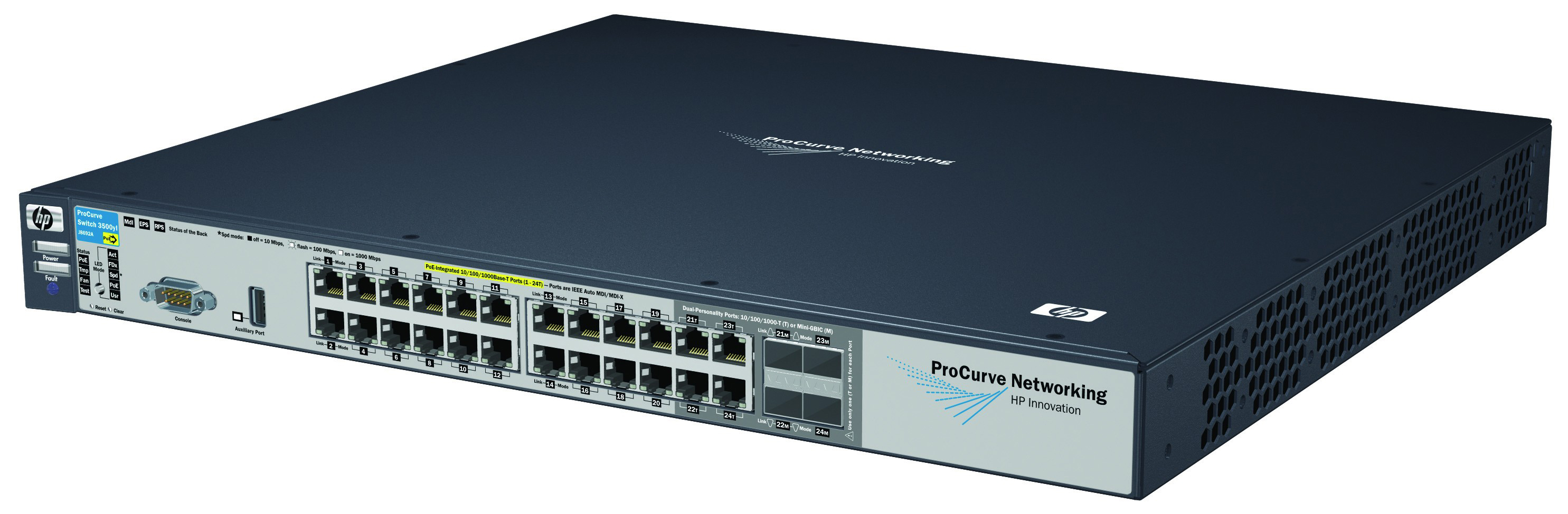 J8692-61101 | HP 3500YL 24-Port x 10/100/1000Base-T LAN 4 x SFP 1 x Expansion Slot +Stackable Ethernet Switch