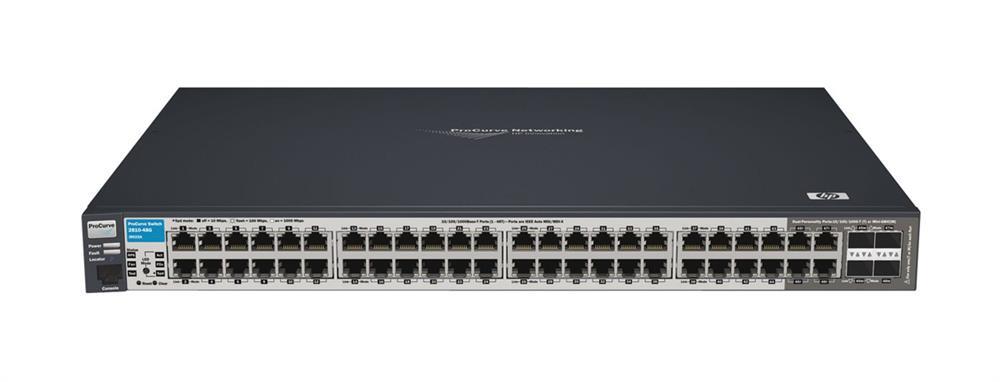 J9022AR | HP Procurve Switch 2810-48G 48-Port 44 x 10/100/1000Base-T LAN + 4 x SFP (Mini-GBIC) Layer 2 Stackable Managed Ethernet Switch