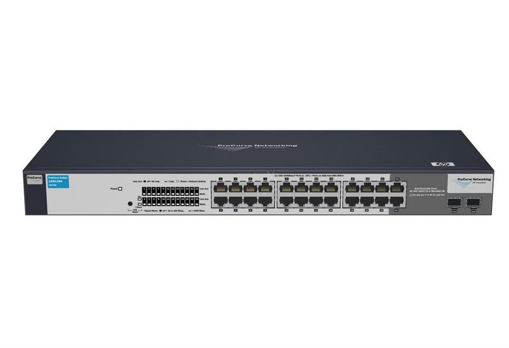 J9078A#ACC | HP Procurve 1400-24G 24-Ports 24 x 10/100/1000Base-T LAN 2 x SFP (Mini-GBIC) Unmanaged Gigabit Ethernet Switch