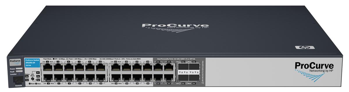 J9279AR | HP ProCurve E2510-24G 24-Ports + 4 x SFP/TX Layer-2 Managed Stackable Gigabit Ethernet Switch