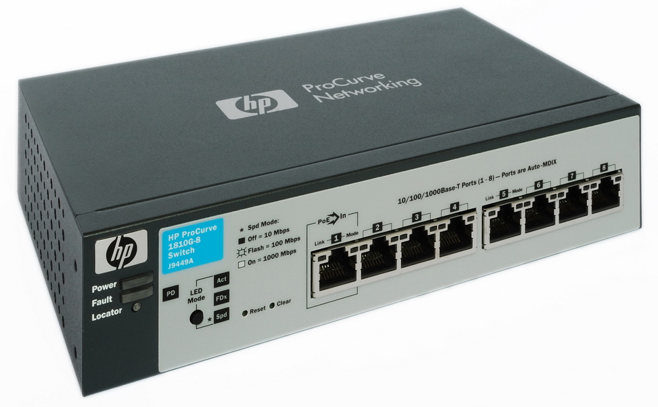 J9449A#ABA | HP ProCurve 1810G-8 8-Ports 10/100/1000Base-T Managed Gigabit Ethernet Switch