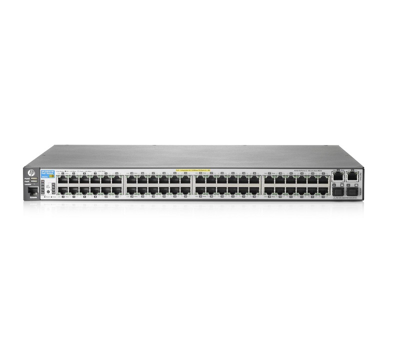 J9627-61002 | HP ProCurve E2620-48-PoE+ 48-Ports 48 x 10/100/1000Base-T + 2 x SFP (mini-GBIC) PoE Manageable Layer 3 Switch