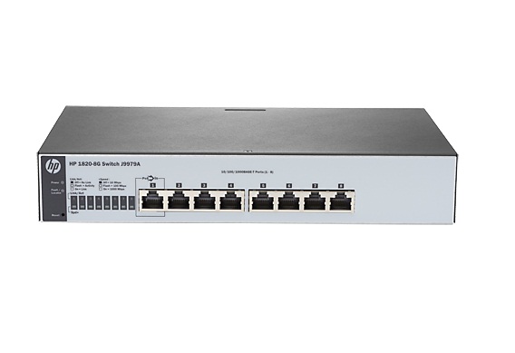 J9979A | HP 1820-8G Switch 8-Ports Managed Desktop, Rack-mountable, Wall-Mountable