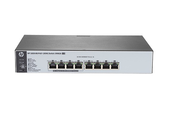 J9982-61001 | HP 1820-8G Switch 8-Ports Managed Desktop, Rack-mountable, Wall-Mountable