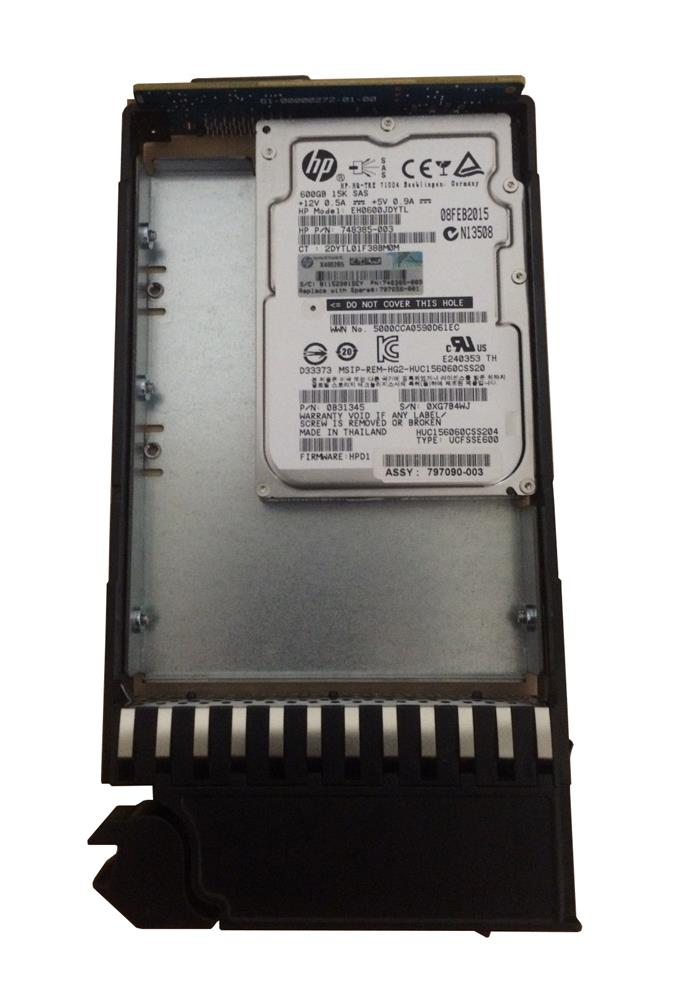 J9V70A | HP 600GB 15000RPM SAS 12 Gbps 2.5 128MB Cache Hot Swap Hard Drive