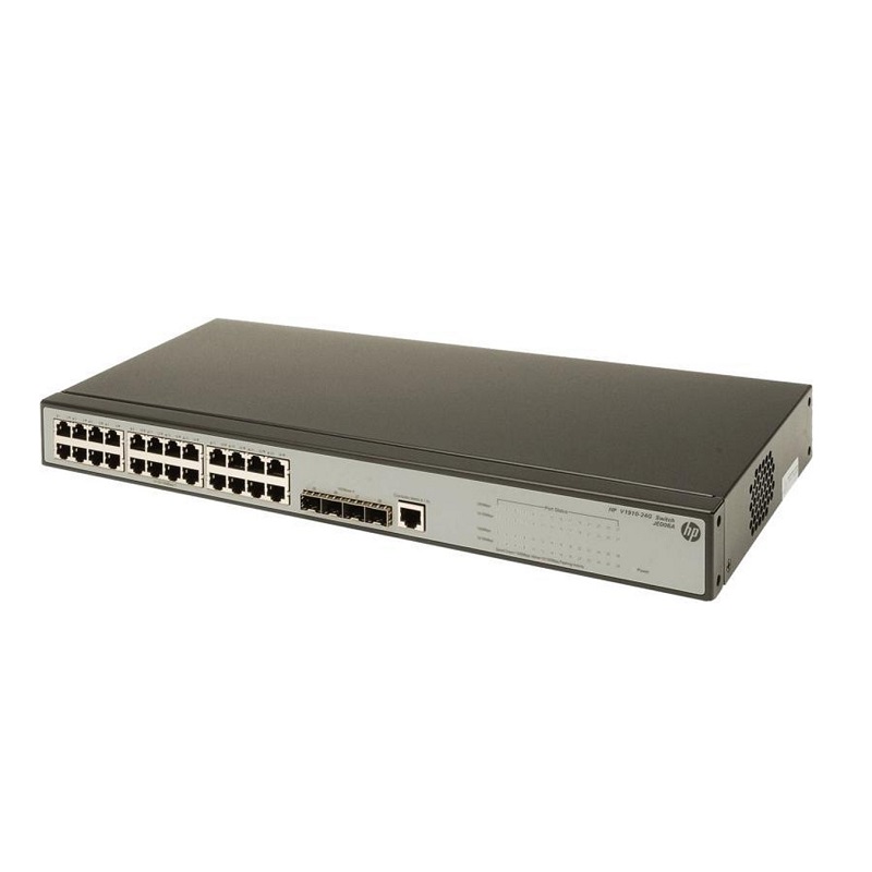 JE006A#ABA | HP ProCurve V1910-24G 24-Port 24 x 10/100B/1000Base-T + 4 x SFP (mini-GBIC) Managed Gigabit Ethernet Switch