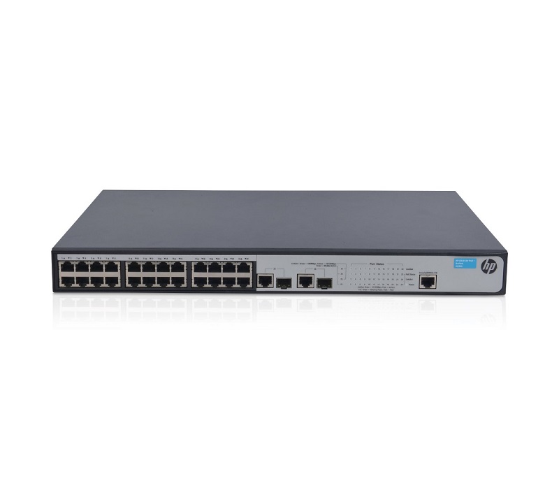 JE008A#ABA | HP V1910-24G-PoE 24-Port 24 x 10/100/1000 (PoE) + 4 x SFP Managed Gigabit Ethernet 1U Rack-Mountable Switch