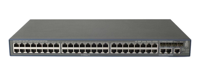 JG302-61301 | HP FlexNetwork 3600 EI 48-Port 48 x 10/100/1000Base-TX + 4 x SFP 1U Rack-mountable Layer 3 Switch