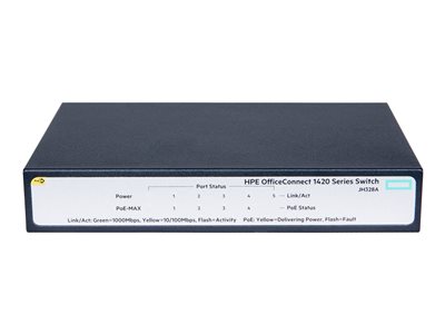 JH328A | HP OfficeConnect 1420 5G POE+ Switch 5-Ports Unmanaged Desktop, Rack-mountable