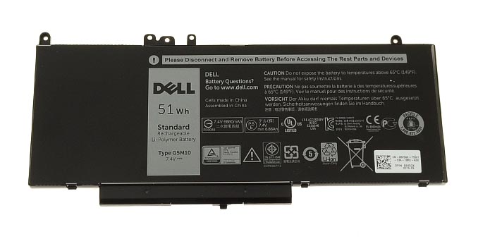 K9GVN | Dell 4-Cell 51WHr Battery for Latitude E5270 / E5450