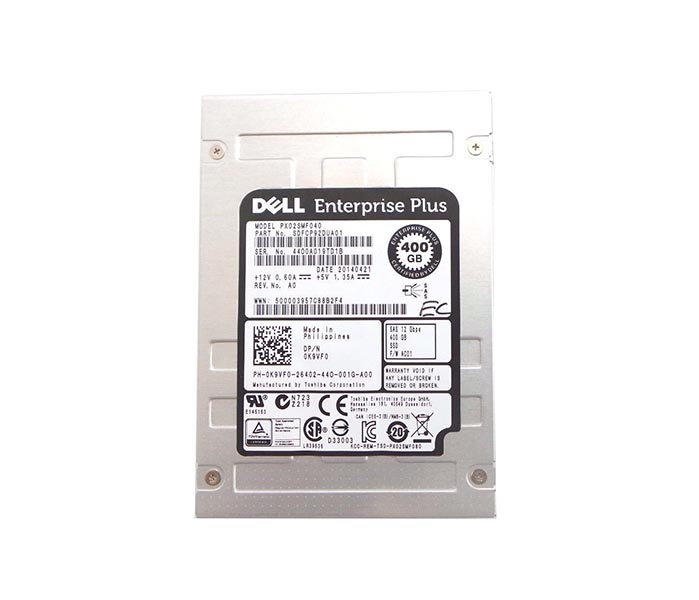 K9VF0 | Dell 400GB SAS 12GB/s eMLC Enterprise Mixed-Use 10-DPWD 2.5-inch Solid State Drive