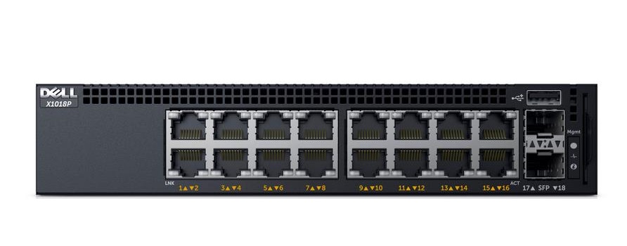 KFPJG | Dell Networking X1018P Switch 16-Ports Managed Rack-mountable