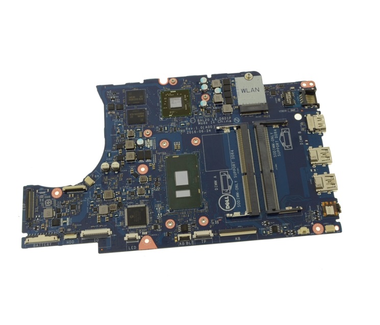 KFWK9 | Dell Motherboard with Intel i7-7500U 2.7GHz for Inspiron 15 5567 Laptop