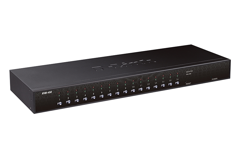 KVM-450 | D-Link 16-Port PS/2 USB KVM Switch Rack Mountable