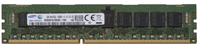 M393B1G70QH0-YK0 | Samsung 8GB (1X8GB) 1600MHz PC3-12800 ECC Registered 1RX4 1.35V DDR3 SDRAM 240-Pin RDIMM Memory Module for Server