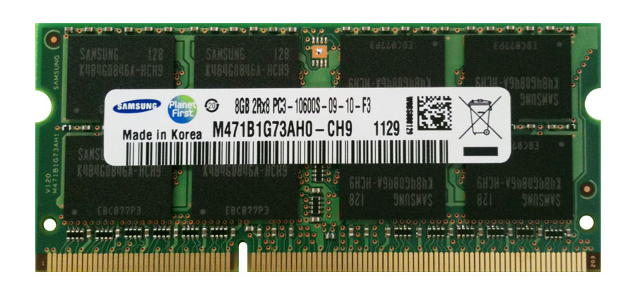 M471B1G73AH0-CH900 | Samsung 8GB DDR3 SoDimm Non ECC PC3-10600 1333Mhz 2Rx8 Memory
