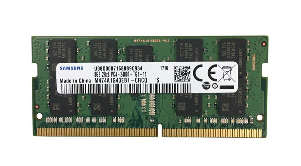 M474A1G43EB1-CRCQ | Samsung 8GB DDR4 SoDimm ECC PC4-19200 2400Mhz 2Rx8 Memory