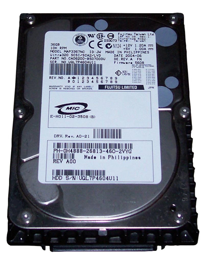 MAP3367NC | Fujitsu map3367nc 36.7gb 10000rpm 8mb buffer 80pin ultra-320 scsi 3.5inch low profile (1.0inch) hard drive. Dell oem