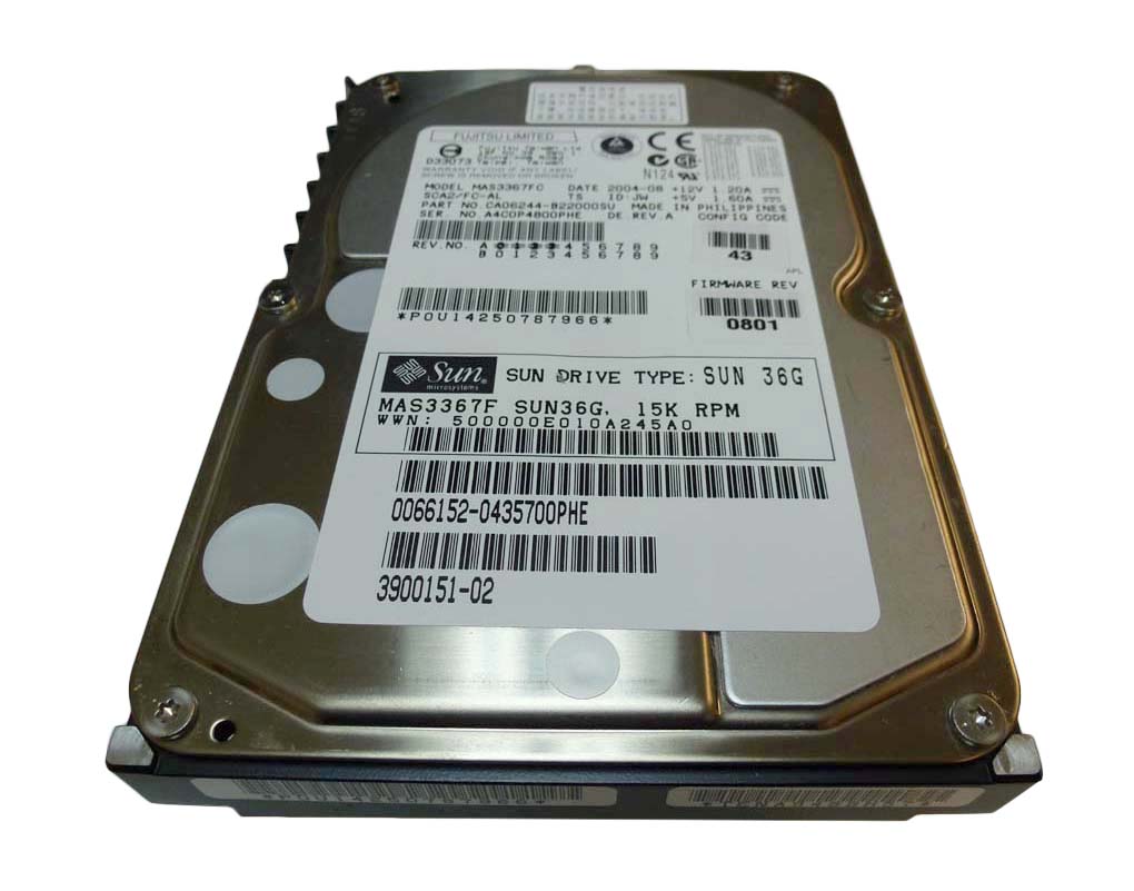 MAS3367FSUN36G | Sun 36.4GB 15000RPM Fibre Channel 2GB/s Hot-Pluggable 3.5-inch Hard Drive
