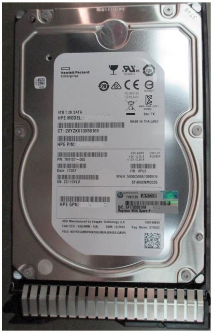 MB004000GWFVU | HPE 4TB 7200RPM SATA 6Gb/s Midline LFF (3.5-inch) SC Digitally Signed Firmware Hard Drive with Tray