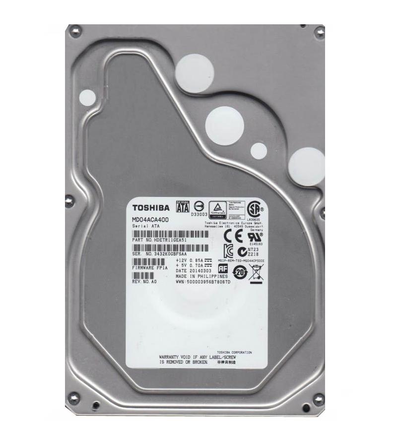 MD04ACA400 | Toshiba 4TB 7200RPM SATA 6Gb/s 64MB Cache 3.5-inch Hard Drive MD04ACA400 | Toshiba 4TB 7200RPM SATA 6Gb/s 64MB Cache 3.5-inch Hard Drive