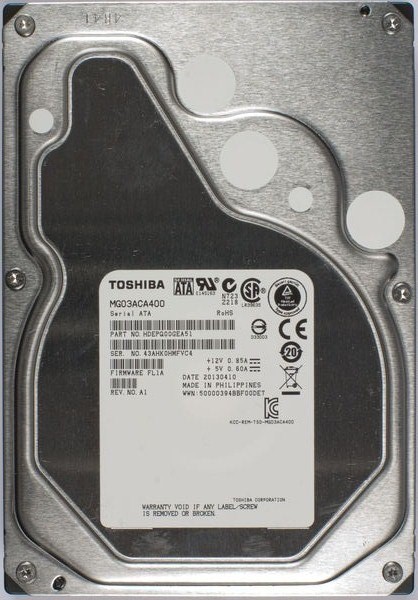 MG03ACA400 | Toshiba 4TB 7200RPM SATA 6Gb/s 64MB Cache 3.5-inch Hard Drive