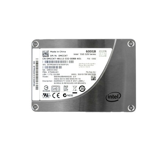 MGH9V | Intel 320 Series 600GB MLC SATA 3Gb/s 2.5-inch Solid State Drive